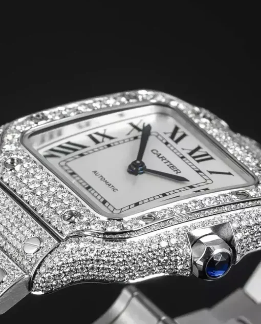 Zegarek Cartier Santos Medium Full Iced