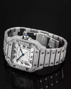 Zegarek Cartier Santos Medium Full Iced