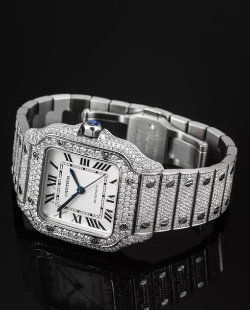 Zegarek Cartier Santos Medium Full Iced