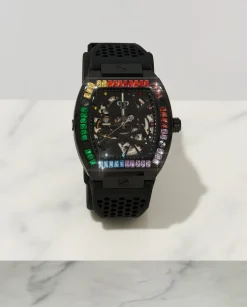 Zegarek wysadzany kolorowymi kryształami Skeleton Timepiece