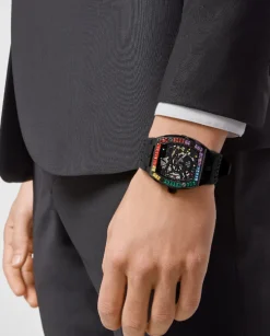 Zegarek wysadzany kolorowymi kryształami Skeleton Timepiece