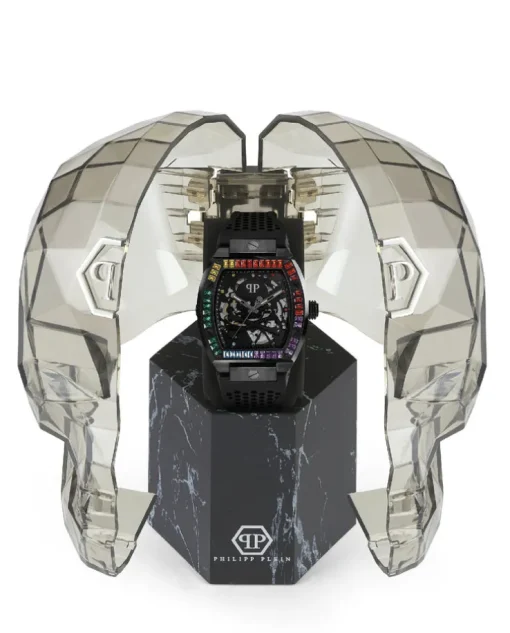 Zegarek wysadzany kolorowymi kryształami Skeleton Timepiece