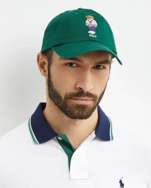 Zielona czapka z daszkiem Polo Bear