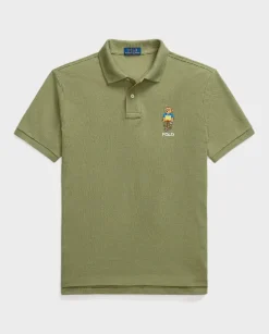 Zielona koszulka polo Custom Slim