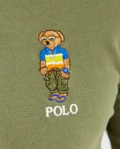 Zielona koszulka polo Custom Slim
