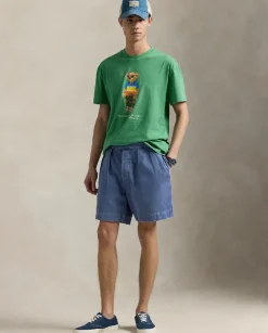 Zielona koszulka z misiem Custom Slim Fit