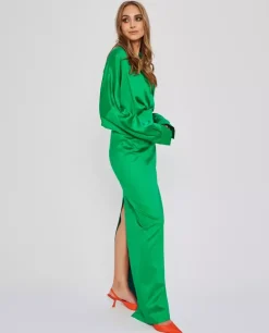 Zielona spódnica maxi Bella