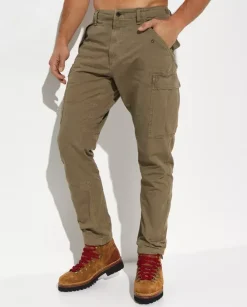 Zielone spodnie cargo Slim Fit