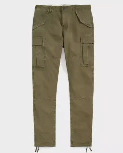 Zielone spodnie cargo Slim Fit