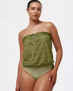 Zielony strój kąpielowy Cactus