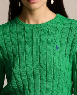 Zielony sweter Slim Fit z logo