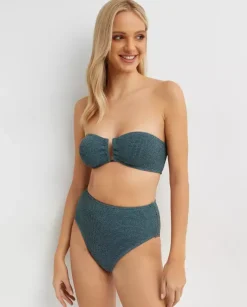 Zielony top od bikini bandeau Blake