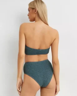 Zielony top od bikini bandeau Blake