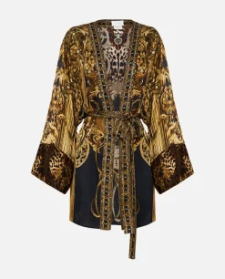 Złote jedwabne kimono